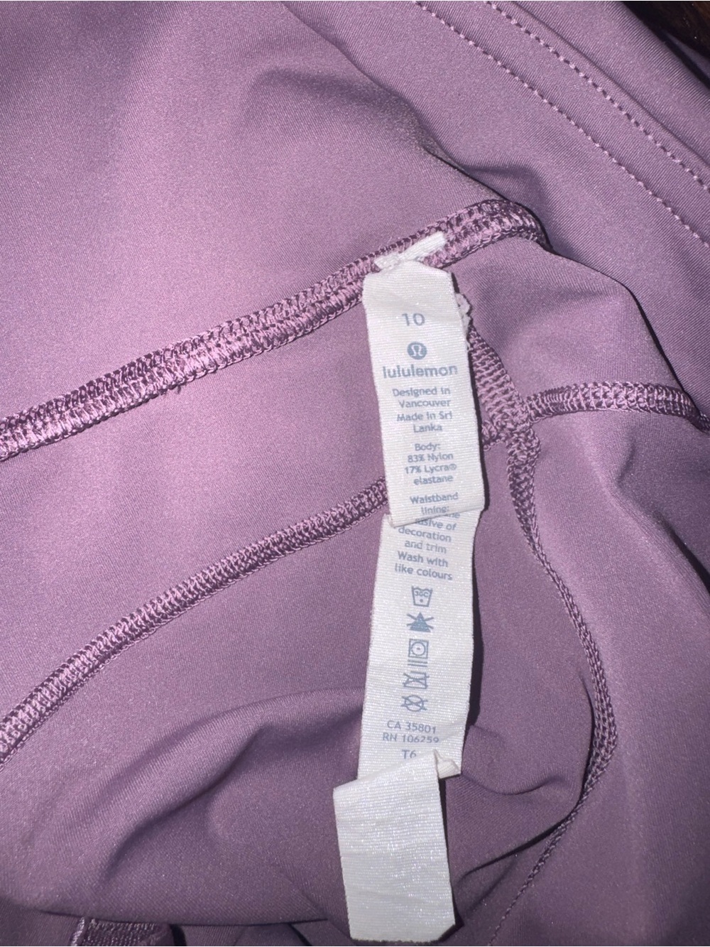 lululemon plum purple crop leggings - Picture 4 of 5